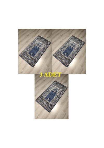 3 Adet Halı Sarayı Sihir Namazlık Seccade Nm012 Mavi 60X115Cm
