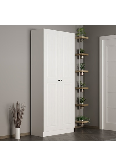 Minar Kale 210 Cm 2 Kapaklı 2b Raf Portmanto Byz Mbr İlkbahar Byz