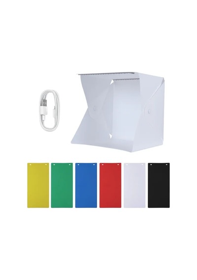 Oem Marka 5022 Led Küp Ürün Çekim Çadırı 20x20x20 Beyaz - Siyah