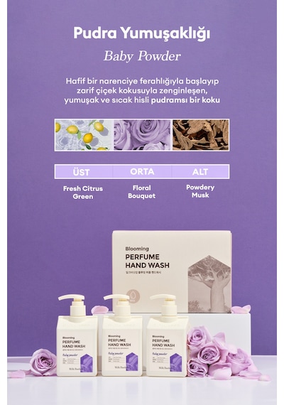 Nemlendirici Ve Yumuşatıcı Parfümlü Sıvı Sabun Mılk Baobab Blooming Perfume Hand Wash Baby Powder