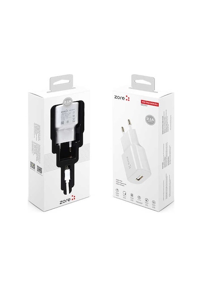 Ariatech Metro Serisi Zr-tc01 Micro 2 İn 1 Şarj Seti - Beyaz Beyaz