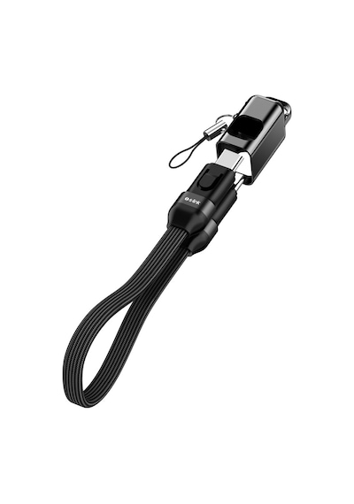 S-link Armor Cc-020 60w 20 Cm Type-c To Type-c Pd Örgülü Metal Başlıklı Siyah Hızlı Şarj Kablosu