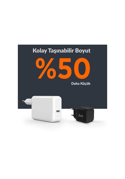 Juo G201C 20 W GaN USB C Apple Uyumlu iPhone & iPad Android PD QC4.0 Type Hızlı Şarj Cihazı