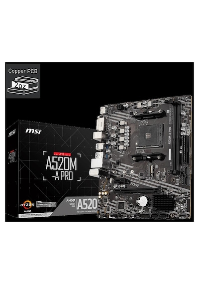 Msı A520m-a Pro Ddr4 4600/1866mhz M.2 Matx Am4-44241