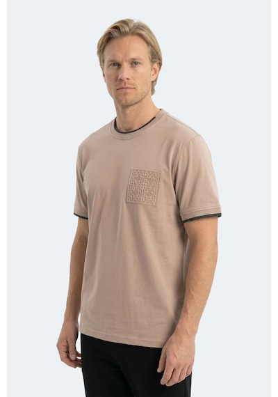 Slazenger Zavıer Erkek Pamuklu Kahve Tişört