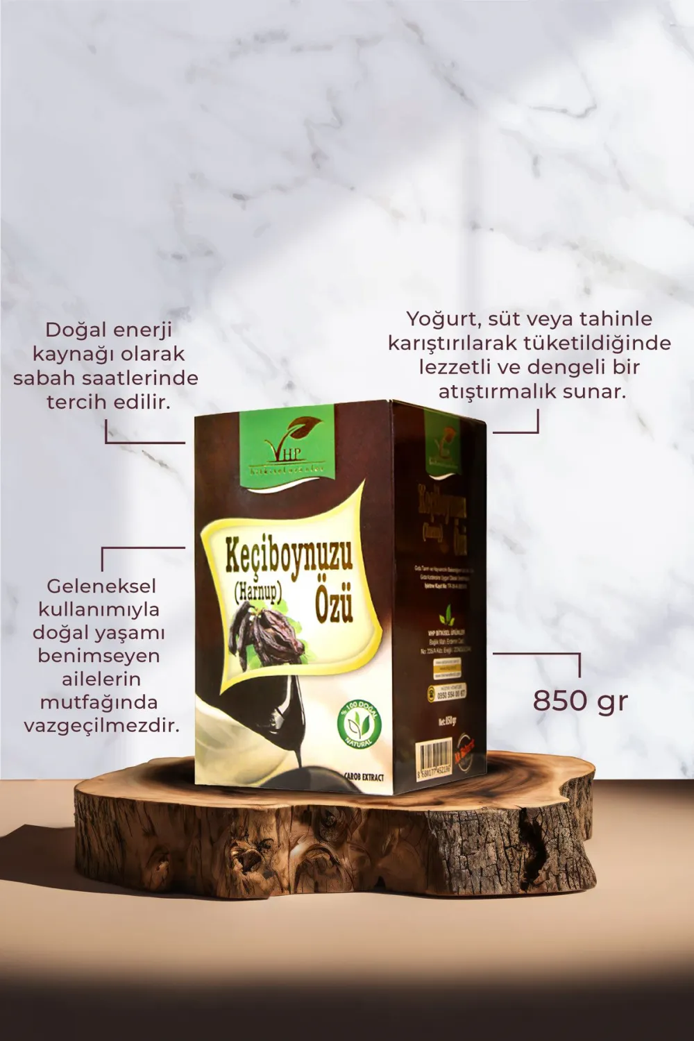 Vhp Keçiboynuzu Özü 850 Gr. Cam Kavanoz
