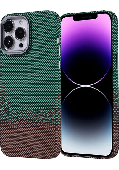 Apple Uyumlu iPhone 14 Pro Max Kılıf M-safe Şarj Özellikli Karbon Fiber Görünümlü Zore Nekst Kapak Çok Renkli