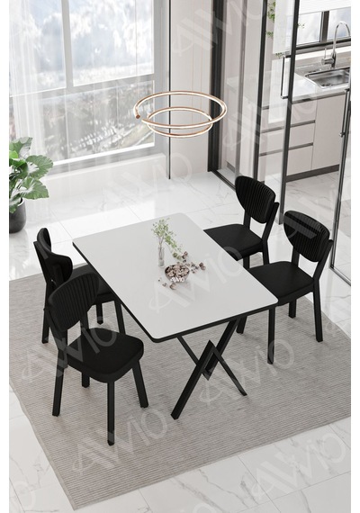 Avvio Vanensi Elma Sandalye 80x120 Yemek Masası Mutfak Masası 4 Kişilik Masa Sandalye Takım Beyaz Avvio Vanensi Elma Sandalye 80x120 Yemek Masası Mutfak Masası 4 Kişilik Masa Sandalye Takım Beyaz