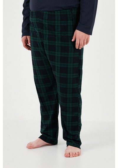 Buratti Pamuklu Regular Fit Büyük Beden Erkek Pijama Takımı 6572001B Lacivert