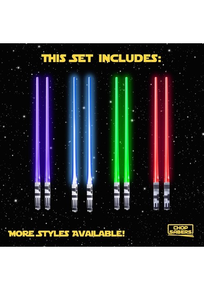 Valkyrie 8 Parça Led Işıklı Chopstick Işık Kılıcı Yemek Çubukları Star Wars Tema Çöpstik Çok Renkli