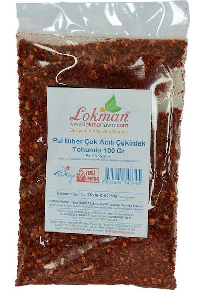 Pul Biber Çok Acılı Çekirdek Tohumlu 100 Gr Paket - Elm-01-710397