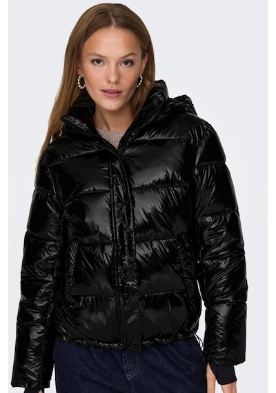 Only Kapüşonlu Puffer Siyah Kadın Mont 15287919 001