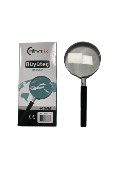 Bafix Büyüteç Cam Metal Çerçeveli 75 Mm Büyüteç