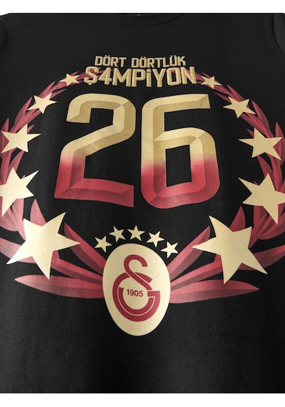 Gsstore Galatasaray 26. Şampiyonluk Çocuk T-shirt C261166 Siyah