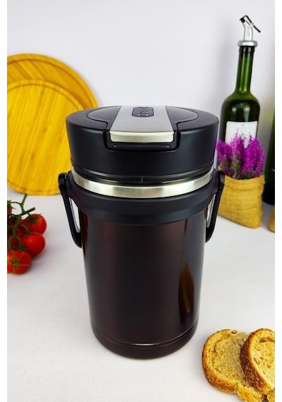 Akıllıelma-cooker-zego Kahverengi Yemek Termosu Çelik 2.2 Lt Yk1413 Xg-7023 5459 Kahverengi