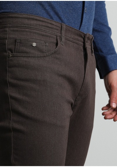 Ramsey Vizon Düz Dokuma Slim Fit Casual Pamuk Karışımlı Pantolon Ramsey Vizon Düz Dokuma Slim Fit Casual Pamuk Karışımlı Pantolon