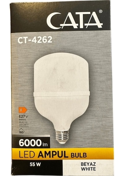 Cata Ct-4262 55w 6400k Beyaz Işık E27 Duylu Led Torch Ampul 2 Adet 100