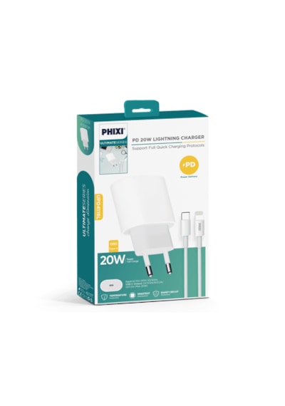 Phixi UPD4118L Ultımate 20W Lıghtnıng Hızlı Şarj Cihazı