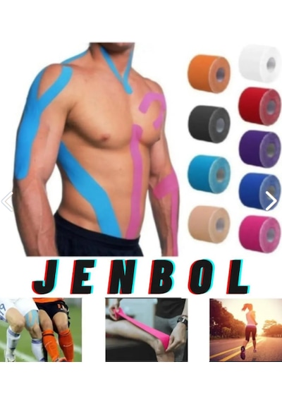 Jenbol Kinezyo Sporcu Bandı Sarı 5 CM x 5 M