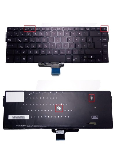 Asus S510u, X510u, X510q Notebook Klavyesi Siyah Tr Işıklı