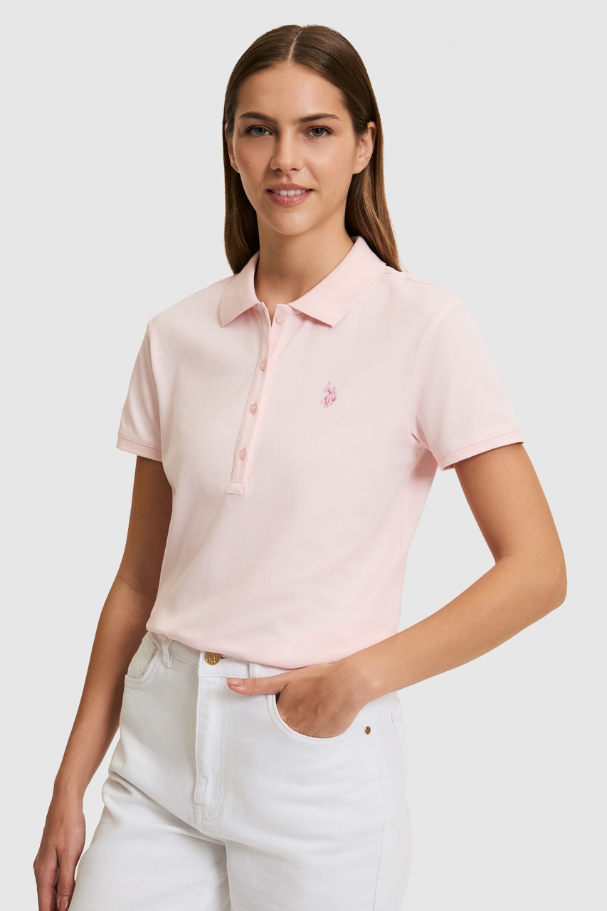 U.S. Polo Assn. U.s. Polo Assn. Kadın Açık Pembe Tişört Basic 50321818-vr078 Acık Pembe