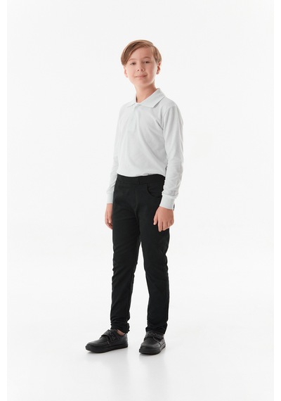Fullamoda Beli Lastikli Straight Erkek Çocuk Pantolon 24mcck254212215-siyah Siyah