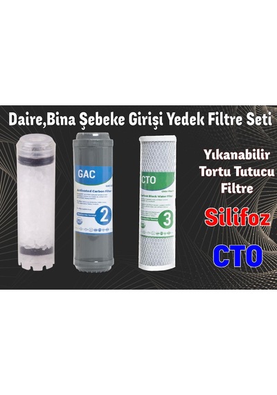 Sulook Atlas Daire Girişi 3'Lü Silifozlu Yedek Filtre Kireç Önleyici