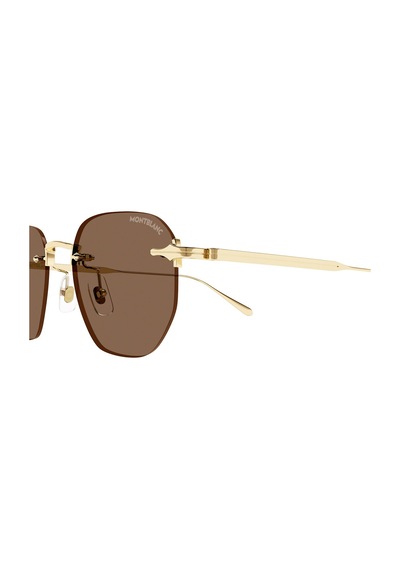 Mont Blanc Mb0405s 002 51 Unisex Güneş Gözlüğü Altın