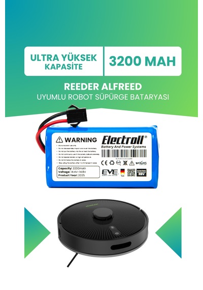 Reeder Alfreed Uyumlu Batarya Ultra Yüksek Kapasite 3200mah Pil