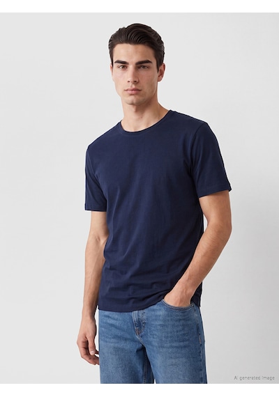 Lcwaıkıkı Classic Lacivert Regular Fit %100 Pamuk Erkek Tişört