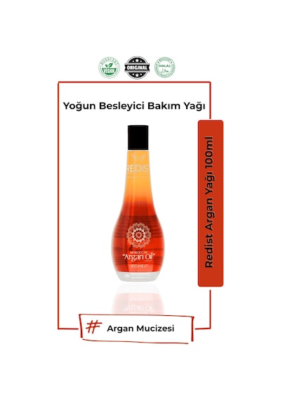 Redist Moroccan Argan Yağı Saç Bakım Yağı 100 ML + Redist Argan Saç Maskesi 500 ML