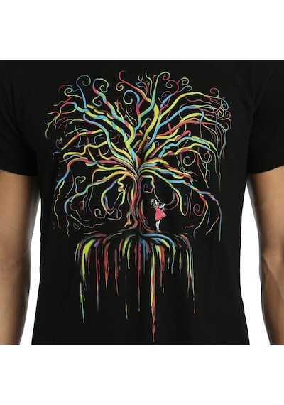 Bant Giyim - Wish Tree Siyah Erkek T-Shirt Tişört