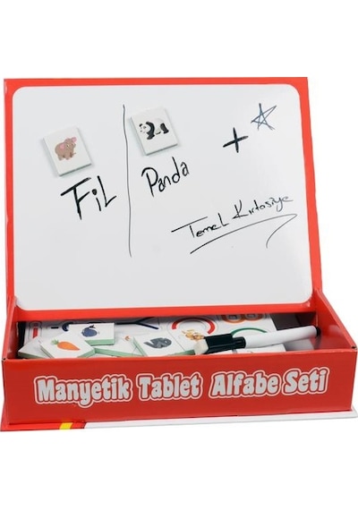 +3 Yaş Manyetik Tablet Alfabe Seti ve Yazı Tahtası (diytoy)