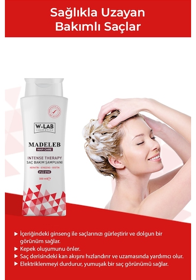 W-Lab Cosmetics Madeleb Intense Therapy Keratin Şampuan 300 ML
