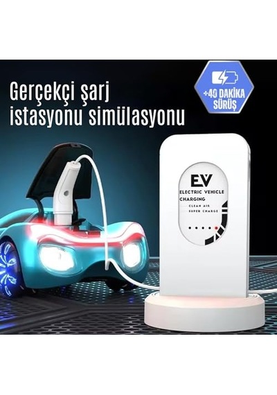 Giffy/oyuncak 2.4 Ghz Uzaktan Kumandalı Şarjlı Elektrikli Araba 4x4 Şarj İstasyonlu Buharlı Led Işıklı Sesli Müzikli Rc Araç Full Fonksiyon 4 Çeker Drift Atabilen 1200 Mah Şarjlı Pilli Vivid Mavi