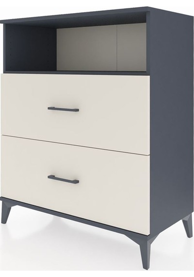 Hyperion Şifonyer Tek Raflı 2 Çekmeceli 88x44x106 Antrasit-ay... Antrasit