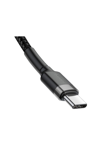 Tr Cafule, Şarj & Data Aktarımı Kablosu, Gri - Siyah, 2 M, 3 A, 60 W, Usb Type C & Usb Type C, Pd2.0, Flash/hızlı Diğer