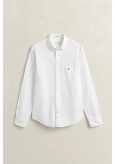 Gant Erkek Beyaz Regular Fit Logolu Gömlek-14838