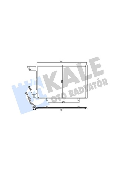 Kale 357855 Klima Radyatörü Ford Ecosport 17 1.5 Tdci 530mm-346mm-16mm Kurutuculu Av11 19710 Hb-av11 19710 Ha -