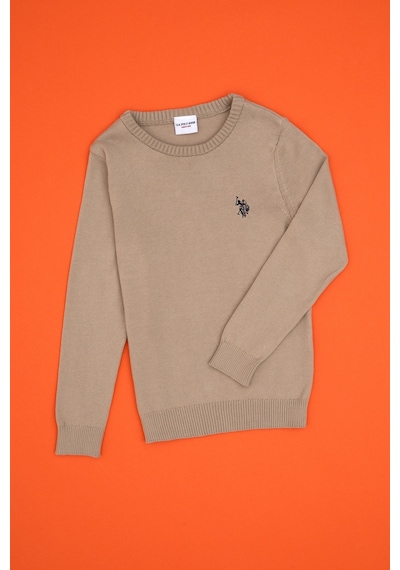 U.S. Polo Assn. Erkek Çocuk Açık Haki Basic Kazak 50315586-VR183