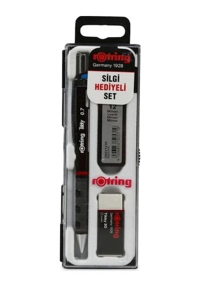 Rotring Tikky Okul Seti 0.7 Mm Bordo Versatil Kalem, Silgi, Uç Genel