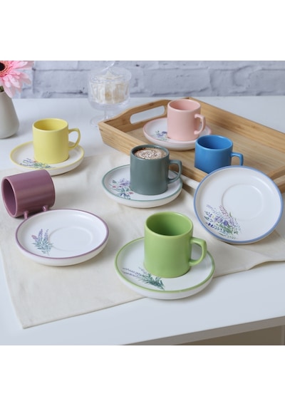 Keramika Elegant Blossoms Nordic Kahve Takımı 12 Parça 6 Kişilik 21788-93