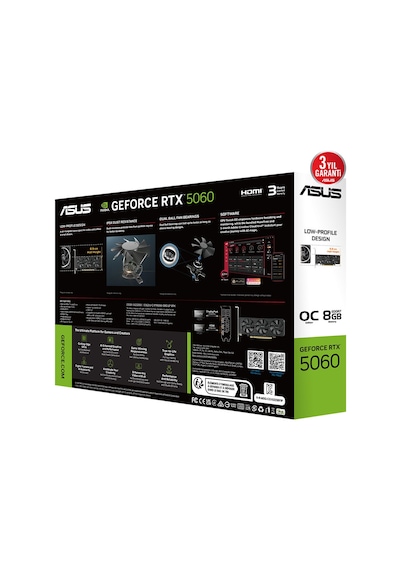 Asus Rtx5060 8gb Rtx5060-o8g-lp-brk Gddr7 128bit Hdmı Dvı Dp Ekran Kartı