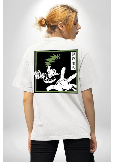 My Hero Academia Dabi Anime Beyaz Oversize Unisex Ön Ve Sırt Baskılı Tişört Beyaz My Hero Academia Dabi Anime Beyaz Oversize Unisex Ön Ve Sırt Baskılı Tişört Beyaz