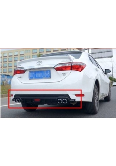 Toyota Corolla Uyumlu 2012-2018 Ithal Piano Black Dıfüzör 4 Egzoz