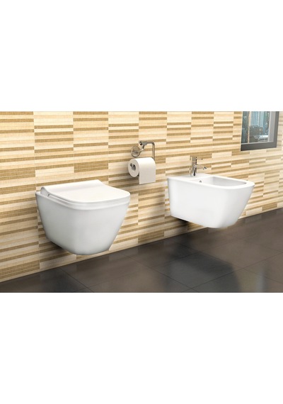 Turavit LN5610 Luna Rimout Kanalsız Asma Klozet Nkp Yavaş Kapak