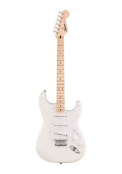 Squier 0373252580 Sonic Stratocaster Hardtail Elektro Gitar Arctic White Sabit Köprü Kutup Beyazı Ve Akçaağaç Klavye