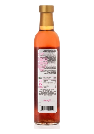 Ots Organik Üzüm Sirkesi 500 ml (Organik Sertifikalı, Pestisit Analizli)