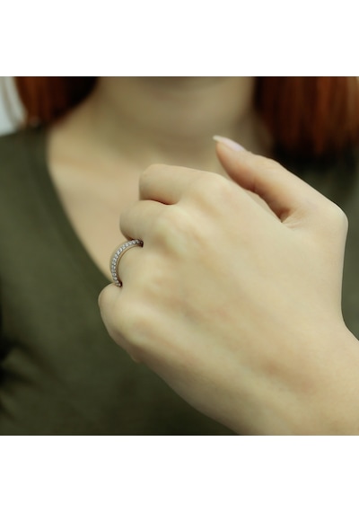 Lova 0,46 Karat Pırlanta Yarımtur Yüzük - 1030156