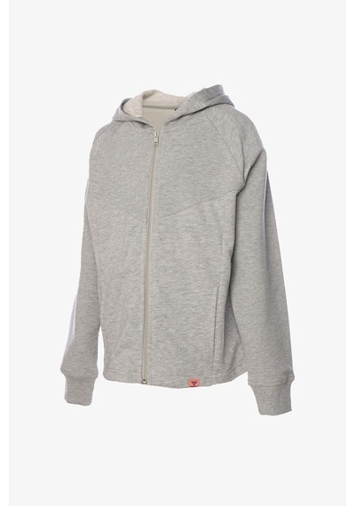 Hummel Hmleluf Zıp Hoodıe Fermuarlı Hoodıe Çocuk Çeket Gri